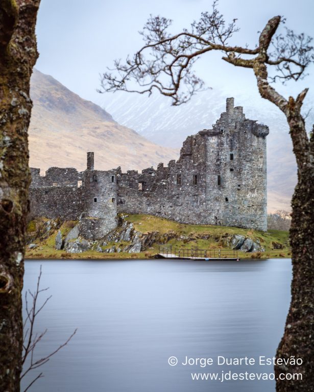 Kilchurn Castle is a ruined 15th and 17th century structure on a rocky peninsula at the northeastern end of Loch Awe, in Argyll and Bute, Scotland.